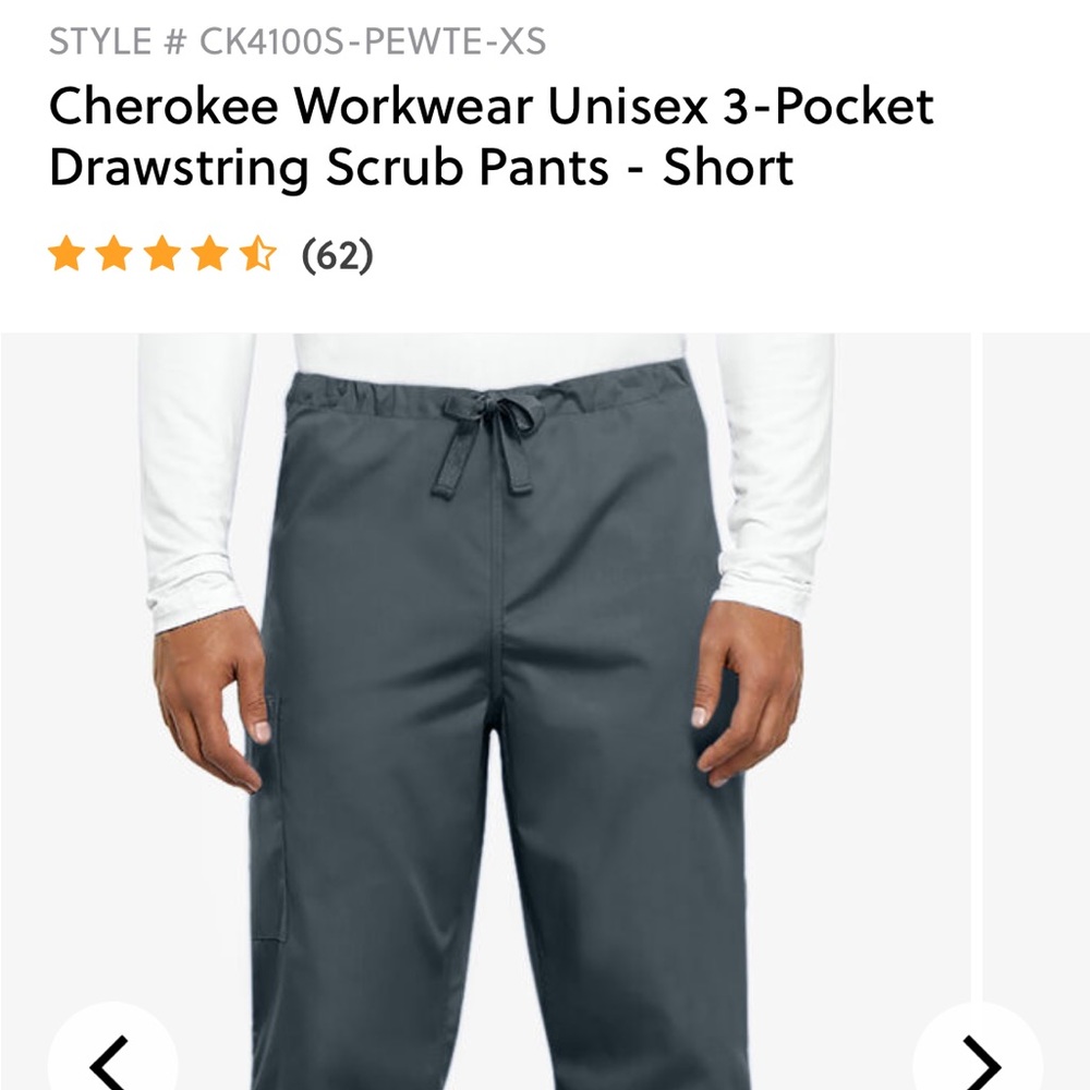 3 x Gray unisex scrub pants